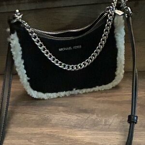 Michael Kors Black and Cream Crossbody Bag